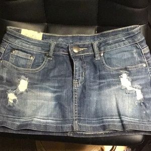 Denim mini skirt